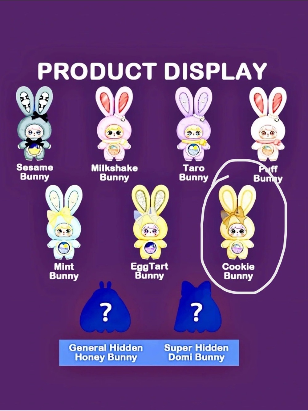 GuaGua Toys Sugar Rabbit Magic Secret Realm Plush Pendant Cookie Bunny - Picture 11 of 17